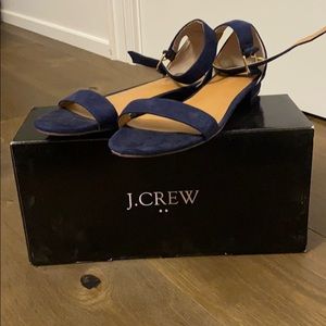Navy J.Crew Hadley sues ankle strap sandals size 8